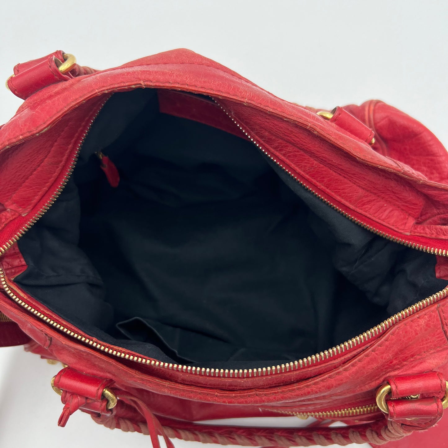 Balenciaga Red Leather Giant 12 Velo Bag GHW