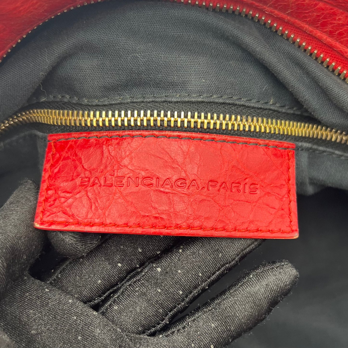 Balenciaga Red Leather Giant 12 Velo Bag GHW