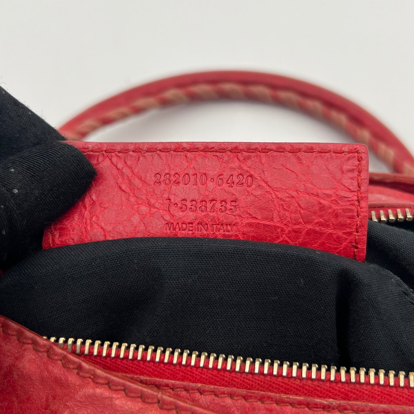 Balenciaga Red Leather Giant 12 Velo Bag GHW