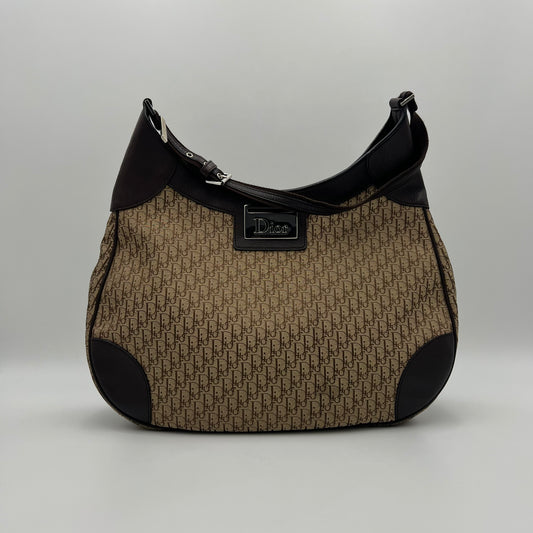 Christian Dior Brown Trotter Street Chic Large Hobo Bag