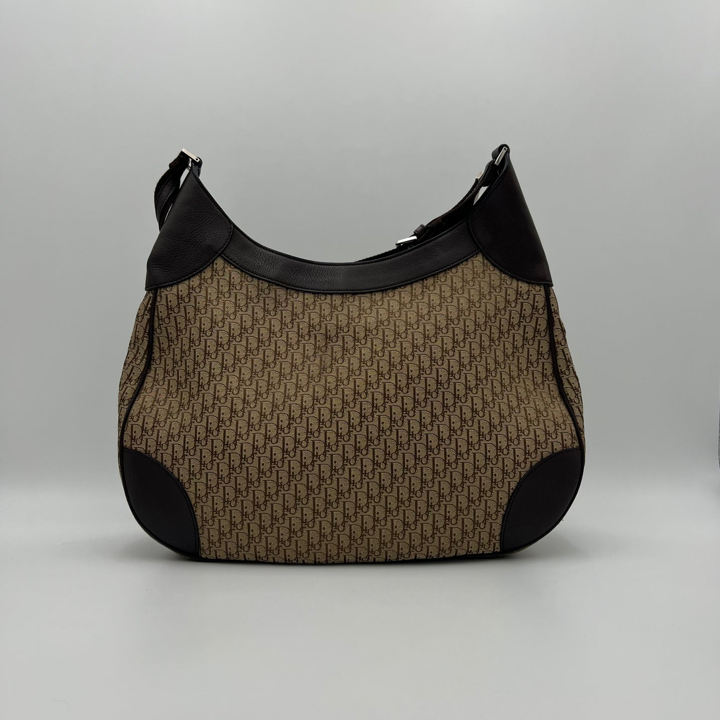 Christian Dior Brown Trotter Street Chic Large Hobo Bag