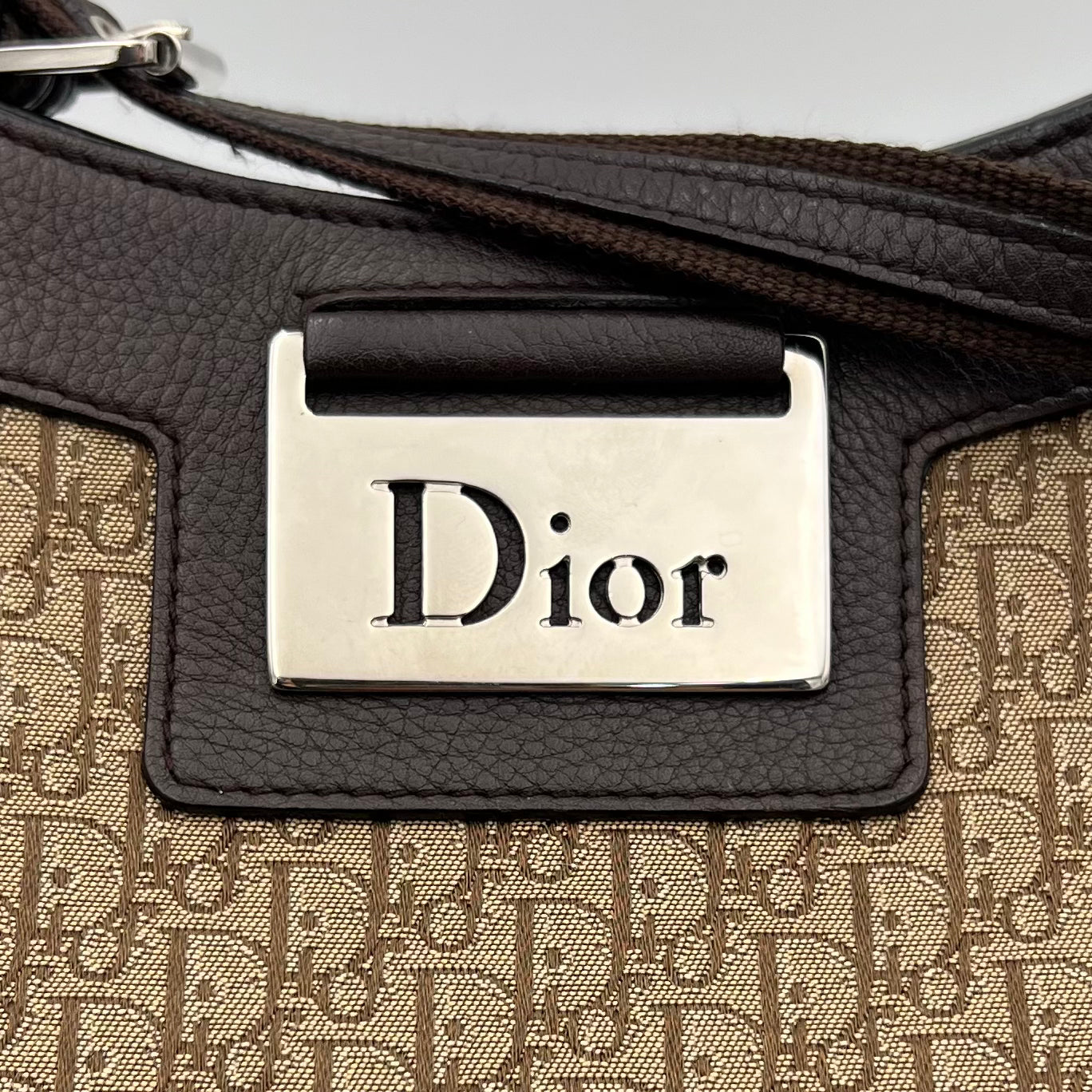 Christian Dior Brown Trotter Street Chic Large Hobo Bag