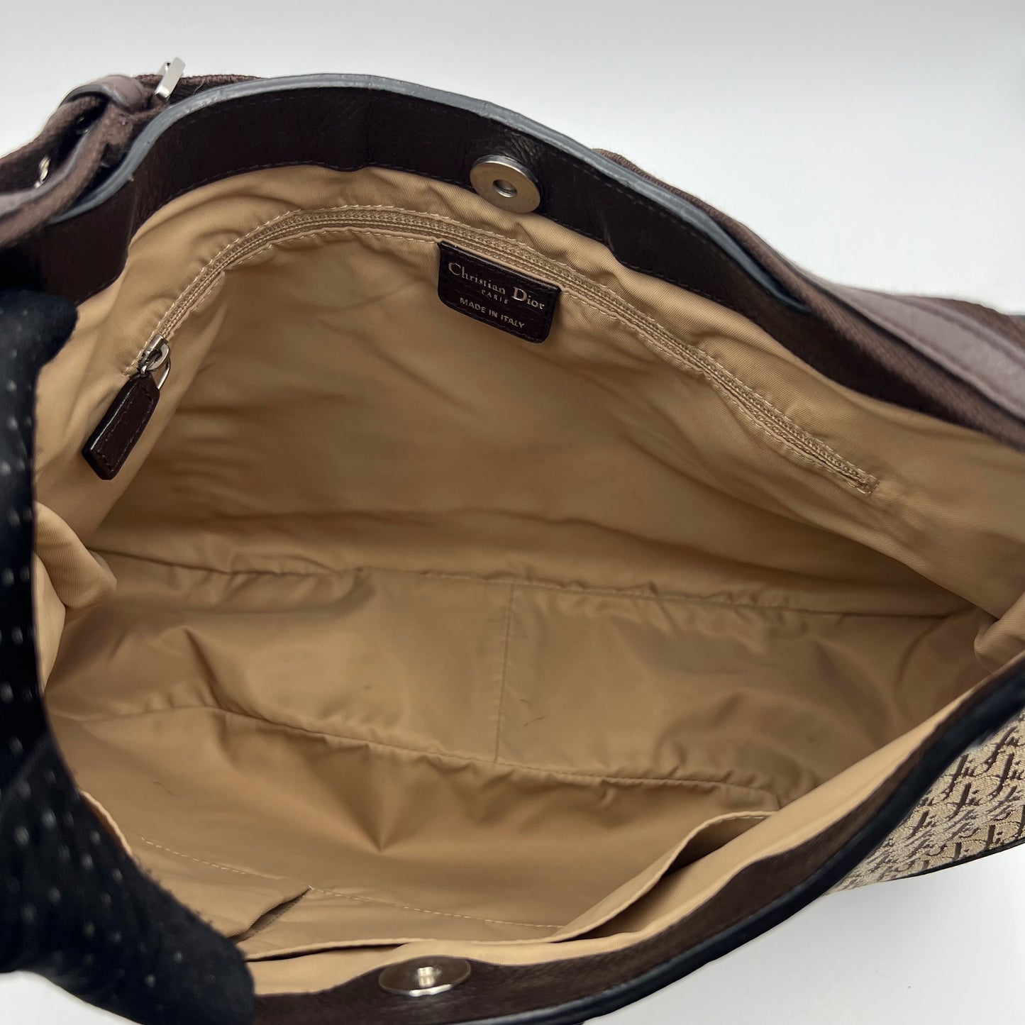 Christian Dior Brown Trotter Street Chic Large Hobo Bag