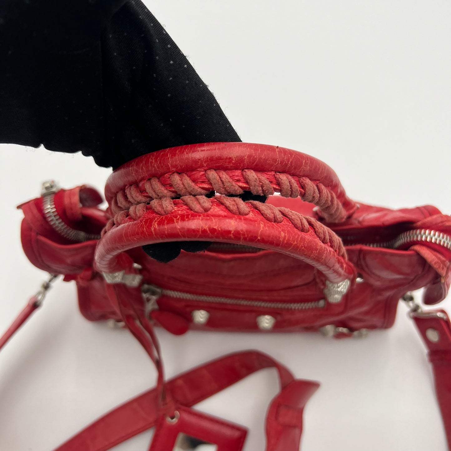 Balenciaga Red Leather Giant 12 Mini City GHW