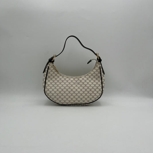 Celine Paris White Macadam Ava Hobo Baguette