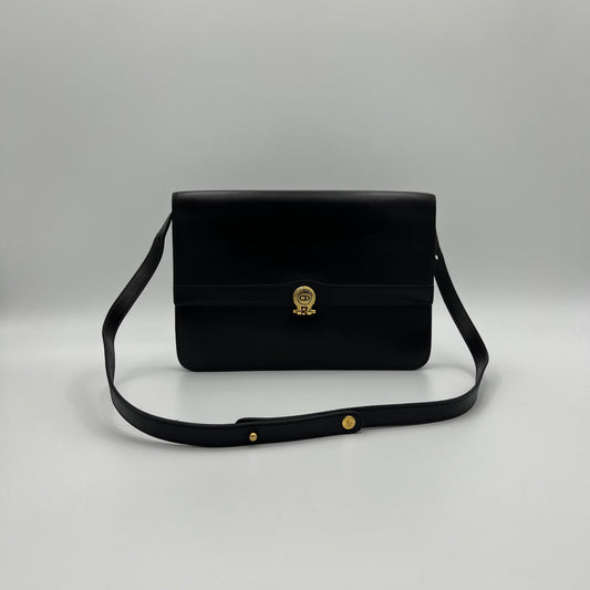 Christian Dior Dark Brown Leather CD Logo Two-Way Bag