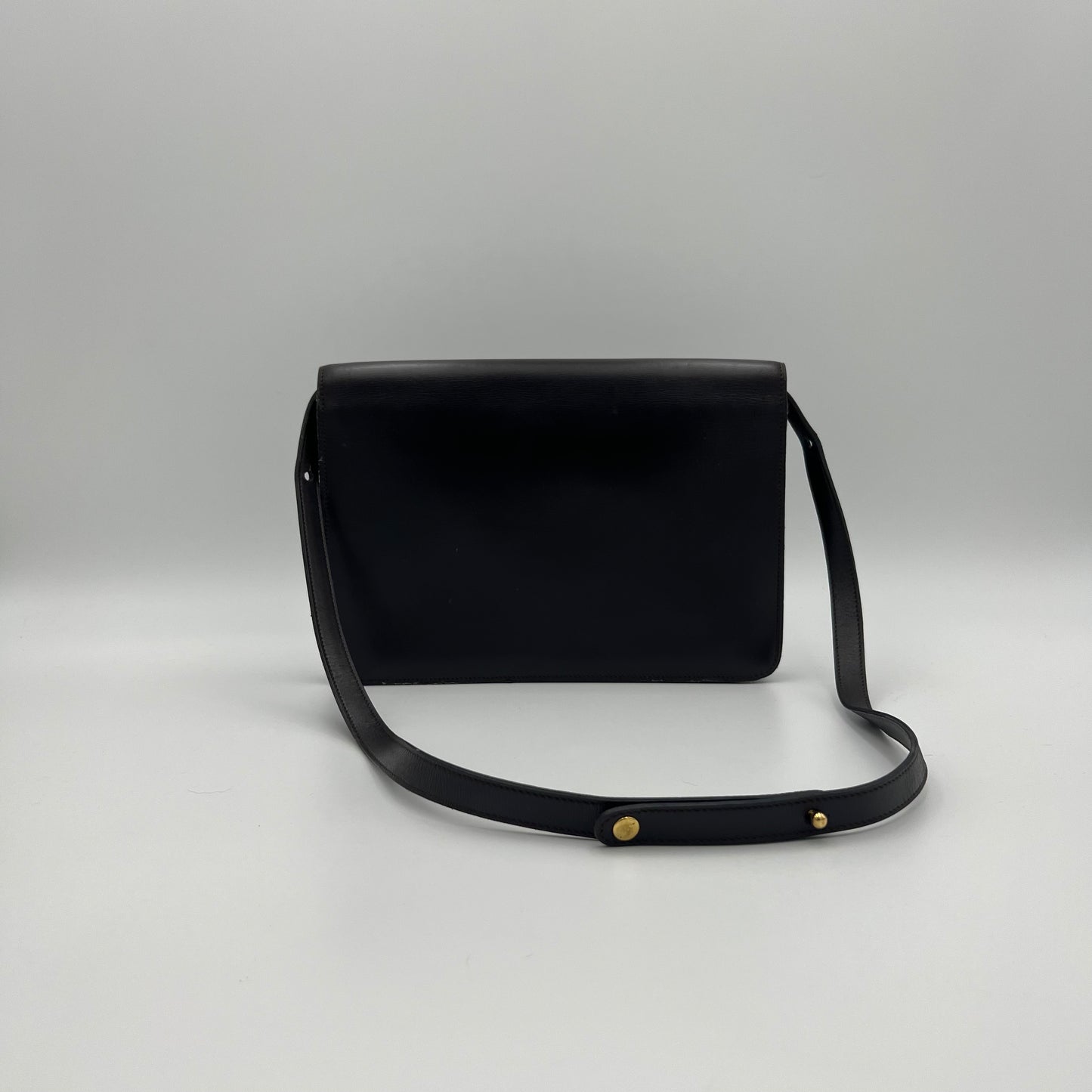 Christian Dior Dark Brown Leather CD Logo Two-Way Bag