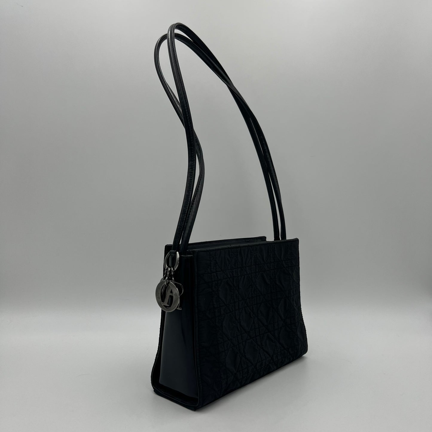 Christian Dior Black Lady Dior Cannage Shoulder Bag