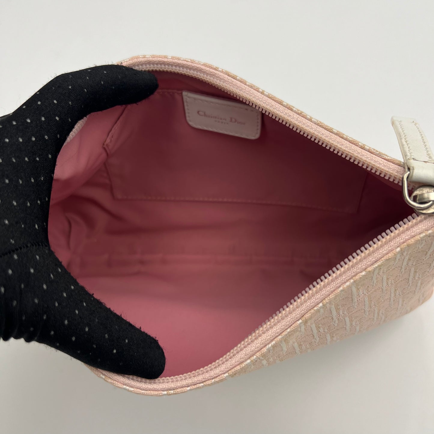 Christian Dior Pink Trotter Iridescent Canvas Pochette