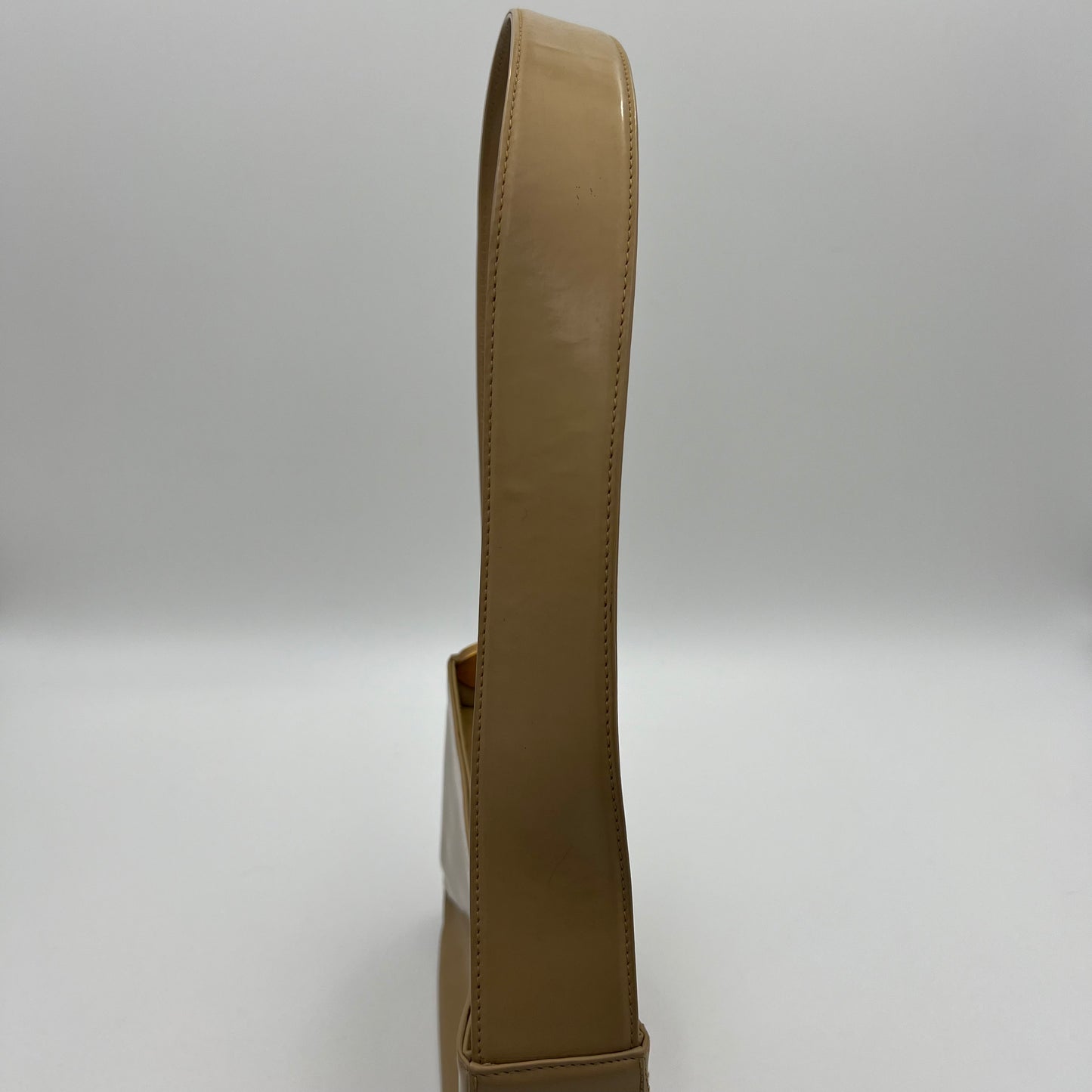 Christian Dior Beige Cannage Patent Leather Shoulder Bag