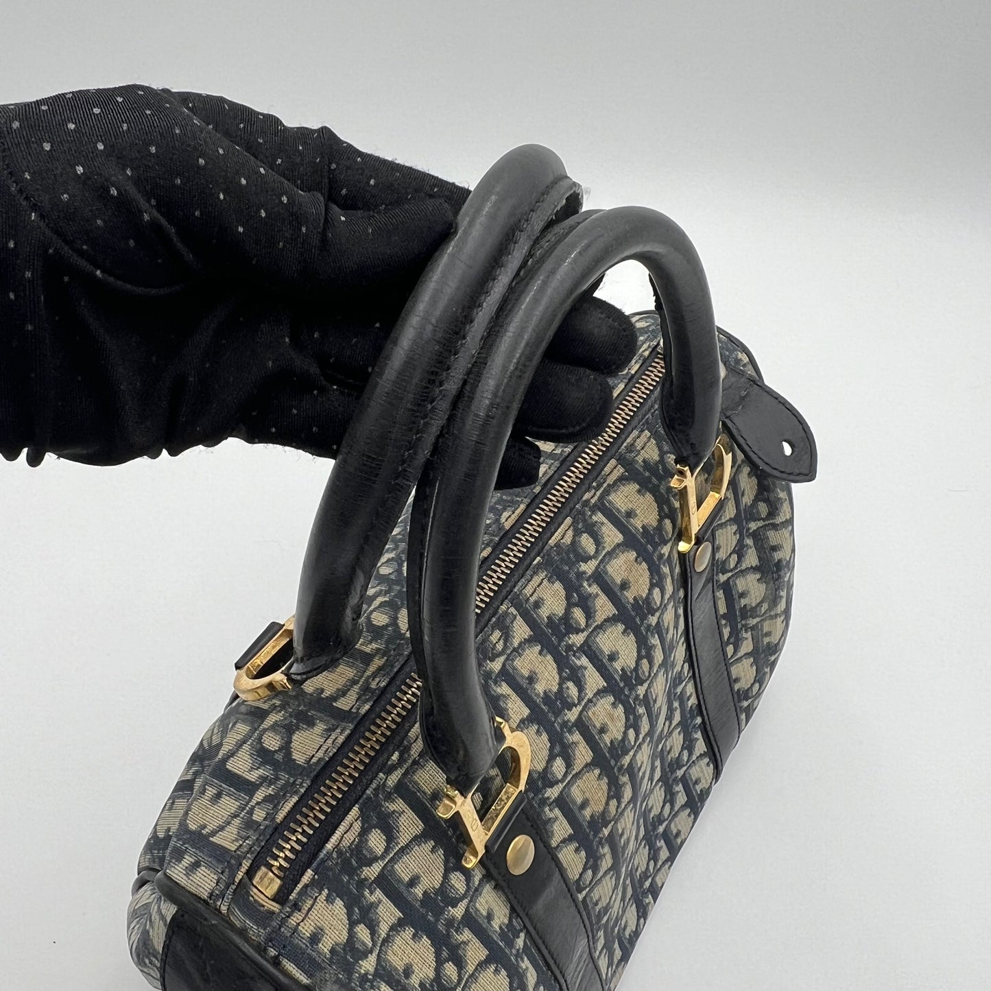 Christian Dior Blue Trotter PVC Boston 25