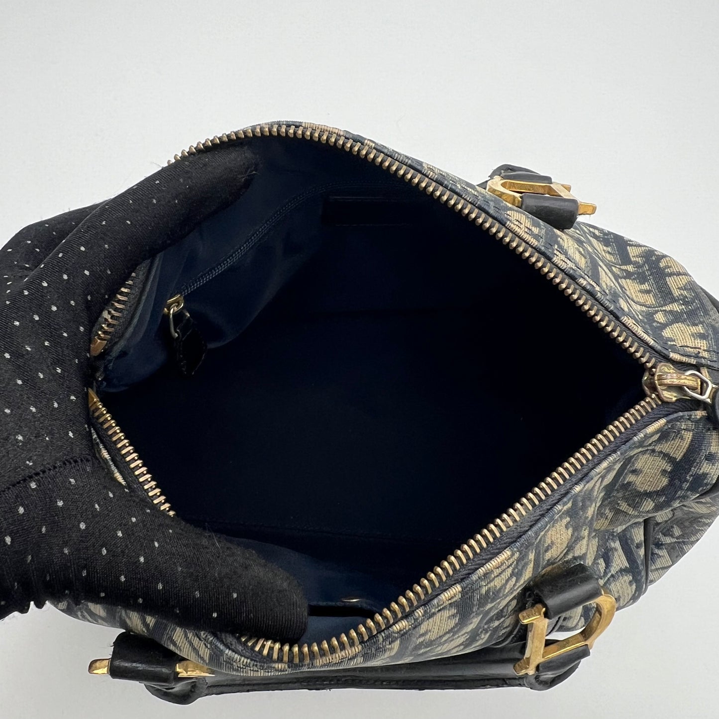 Christian Dior Blue Trotter PVC Boston 25