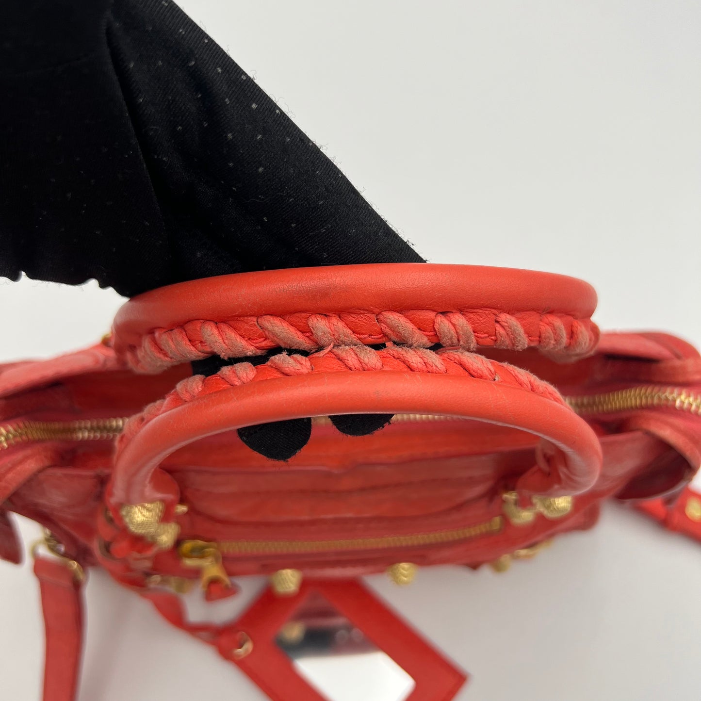 Balenciaga Coral Leather Giant 12 Mini City GHW