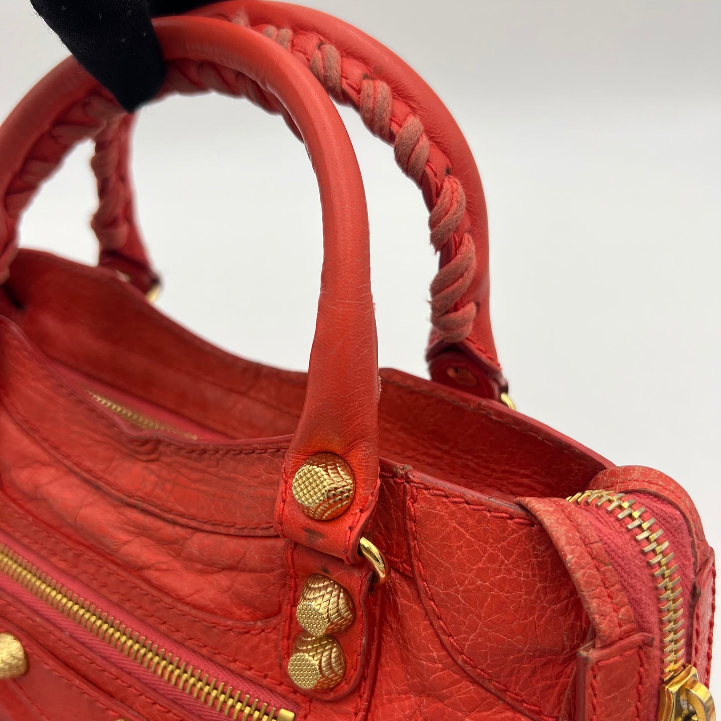 Balenciaga Coral Leather Giant 12 Mini City GHW