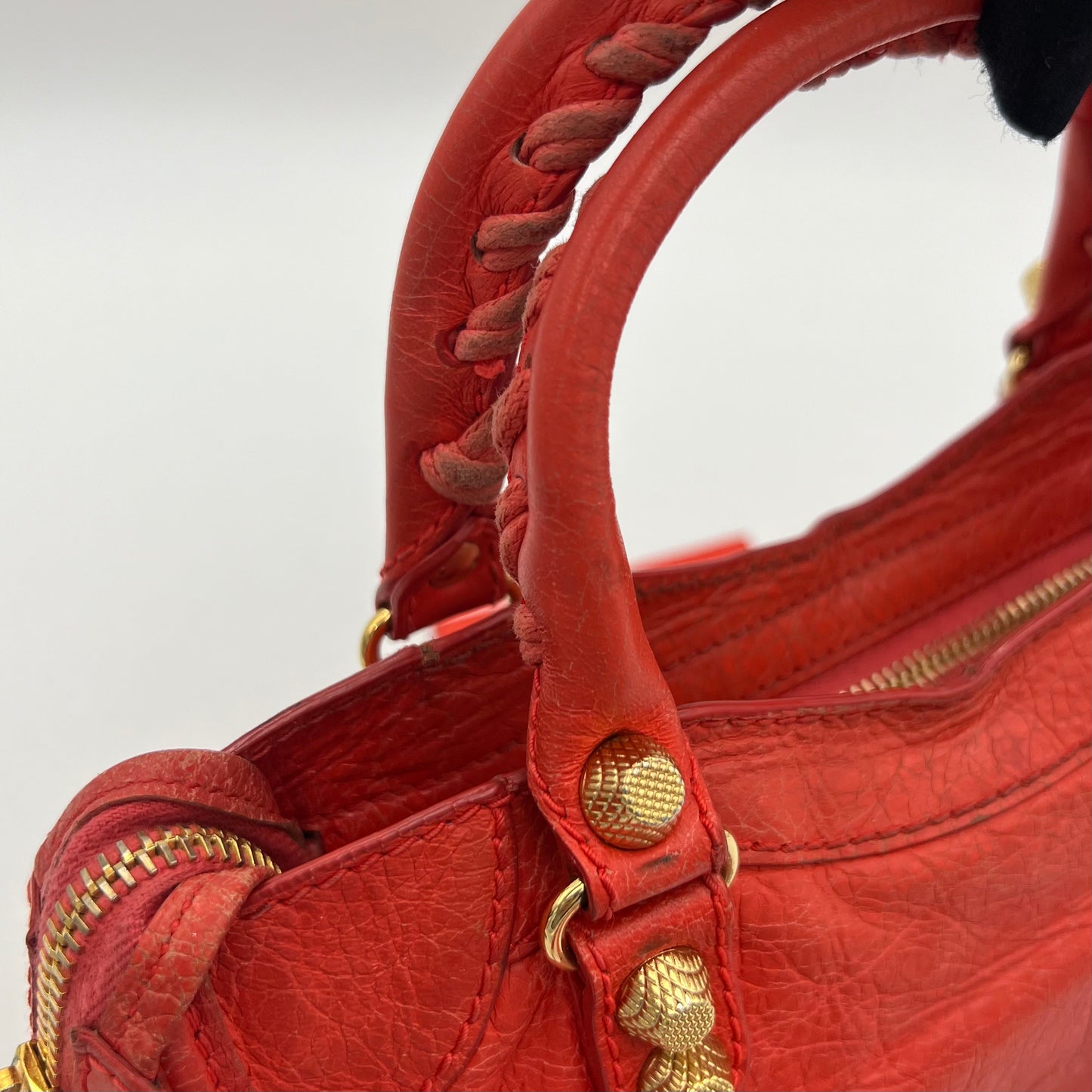 Balenciaga Coral Leather Giant 12 Mini City GHW