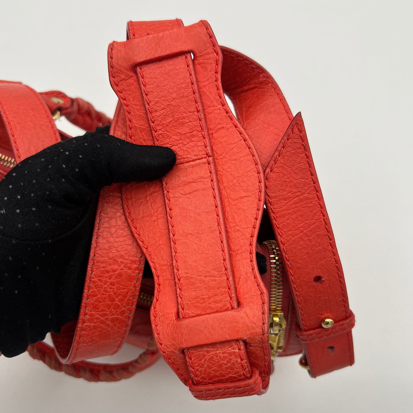 Balenciaga Coral Leather Giant 12 Mini City GHW