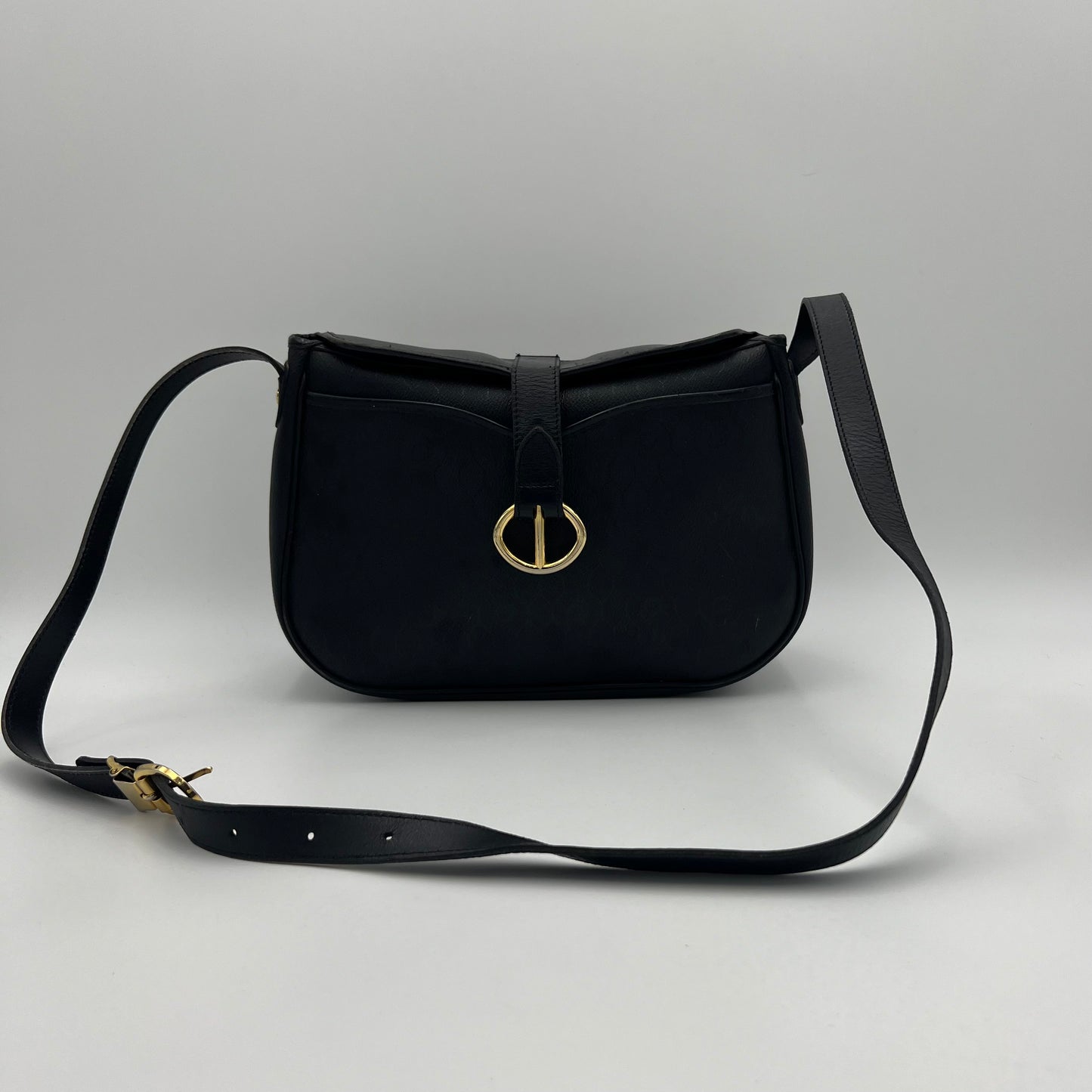 Christian Dior Black Honeycomb CD Medium Crossbody