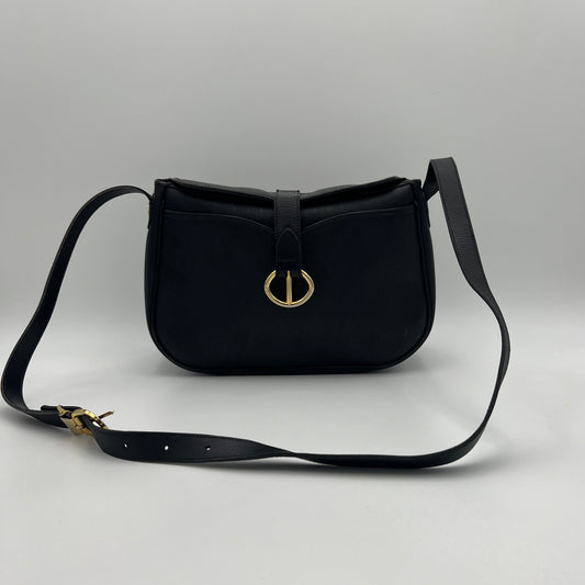 Christian Dior Black Honeycomb CD Medium Crossbody