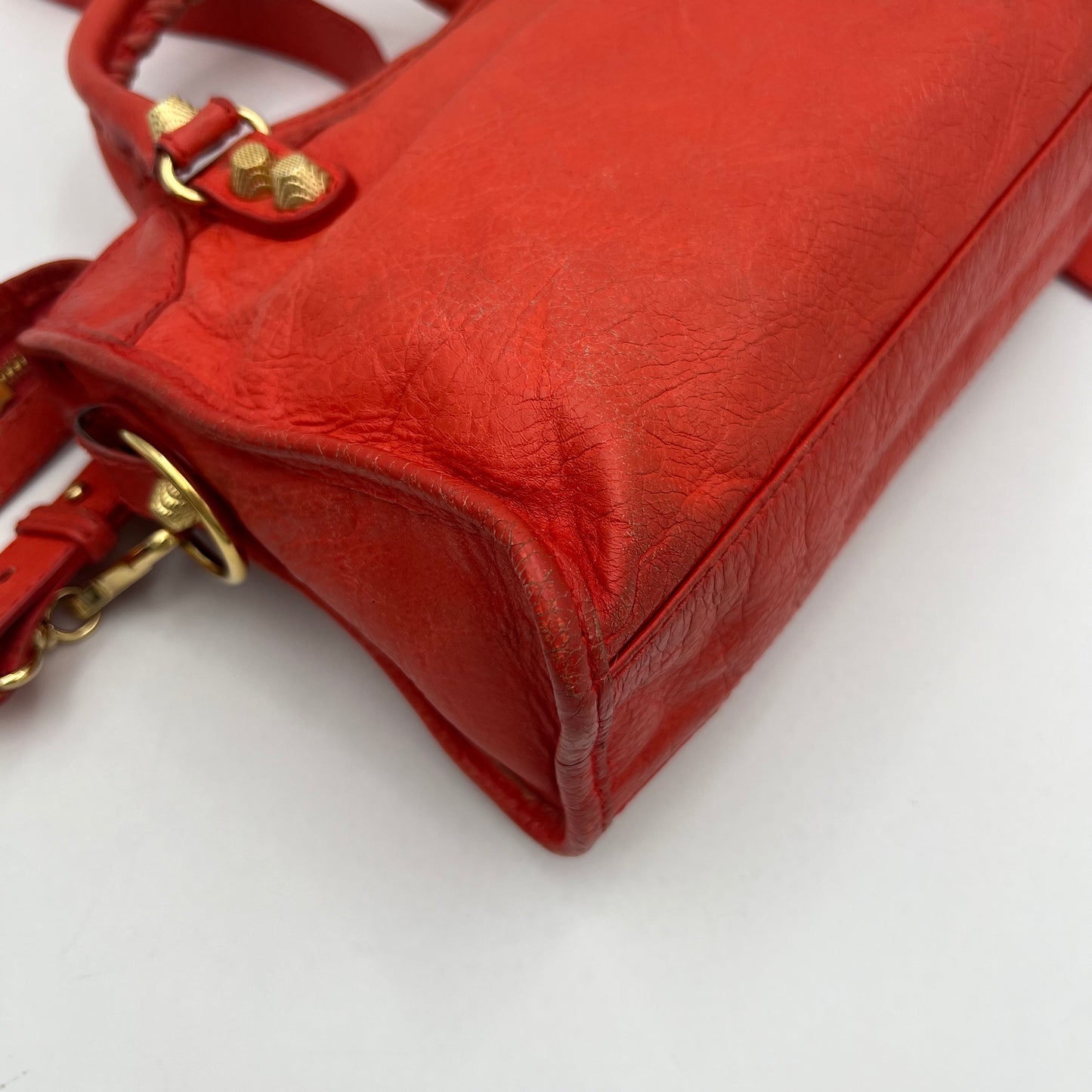 Balenciaga Coral Leather Giant 12 Mini City GHW