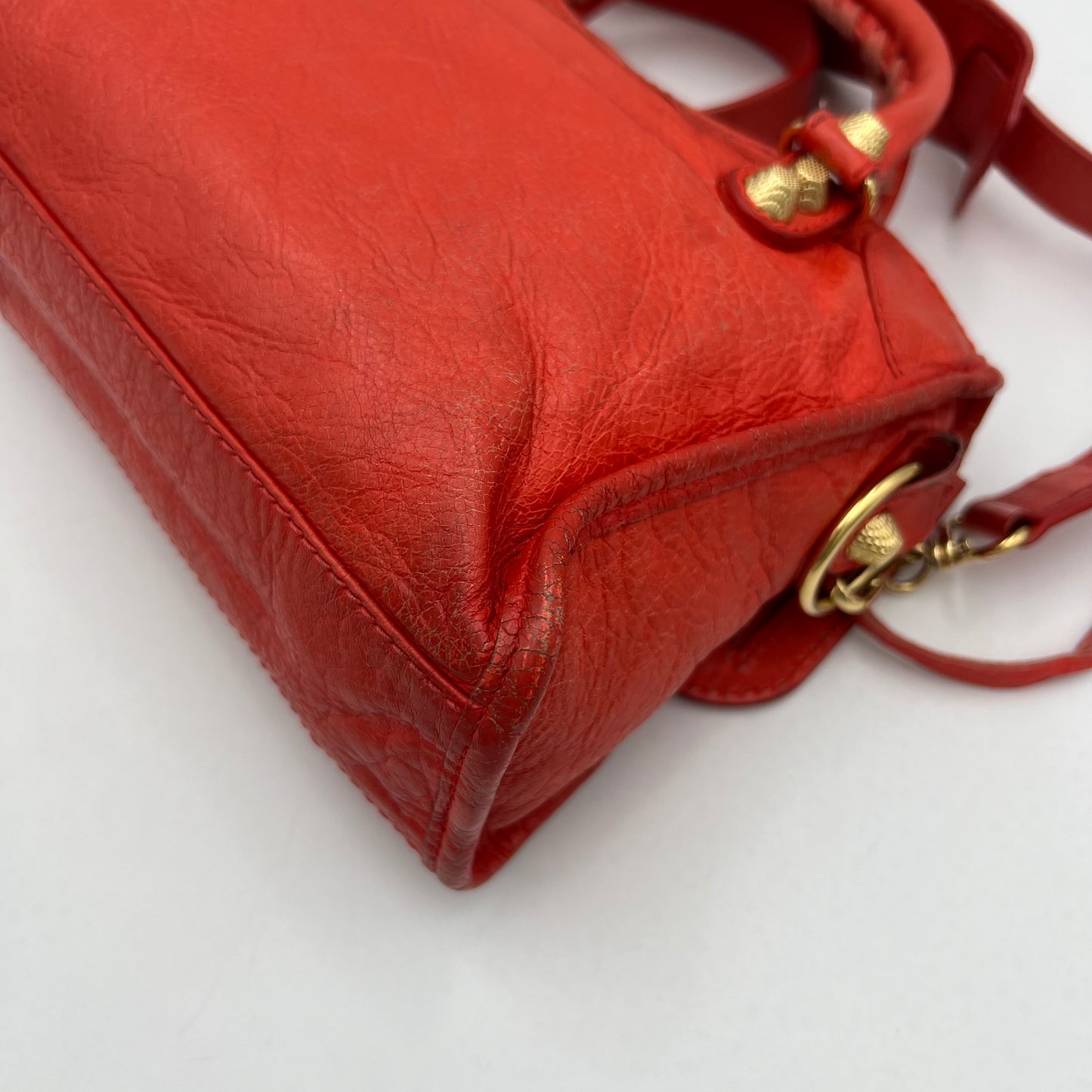 Balenciaga Coral Leather Giant 12 Mini City GHW