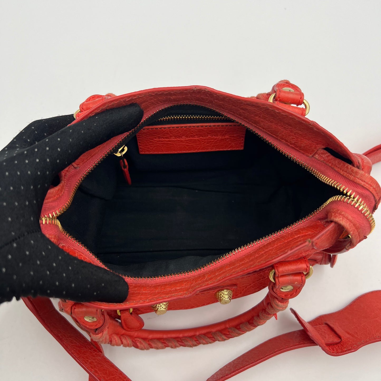 Balenciaga Coral Leather Giant 12 Mini City GHW