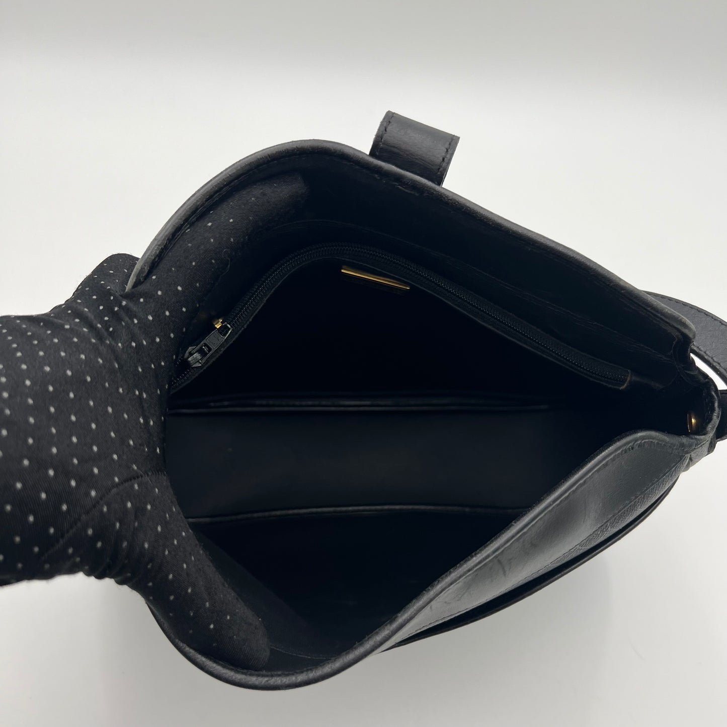 Christian Dior Black Honeycomb CD Medium Crossbody