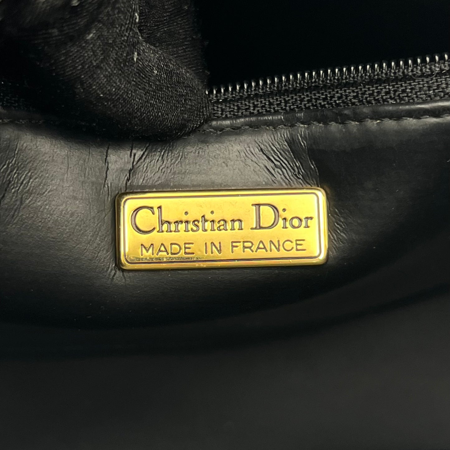 Christian Dior Black Honeycomb CD Medium Crossbody