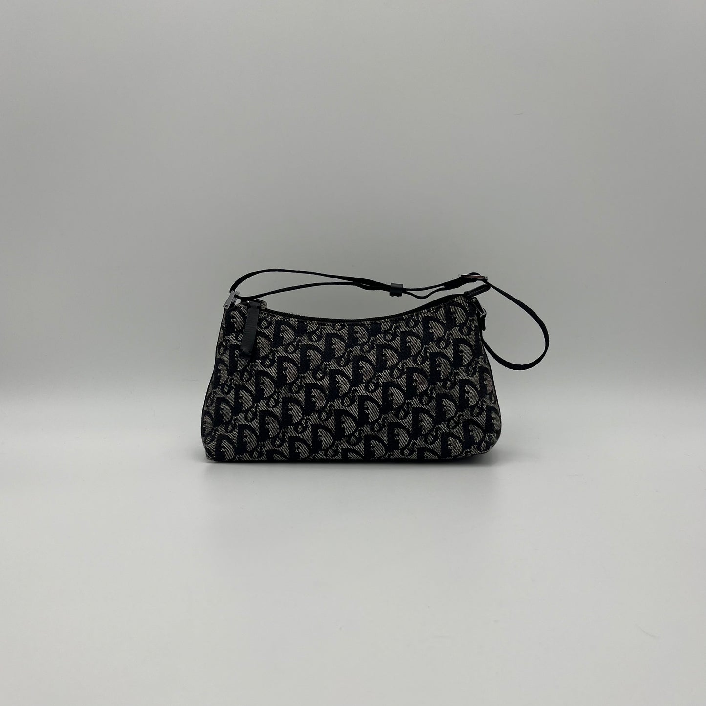 Christian Dior Black Monogram Trotter Hobo Pochette