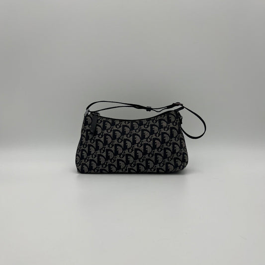 Christian Dior Black Monogram Trotter Hobo Pochette