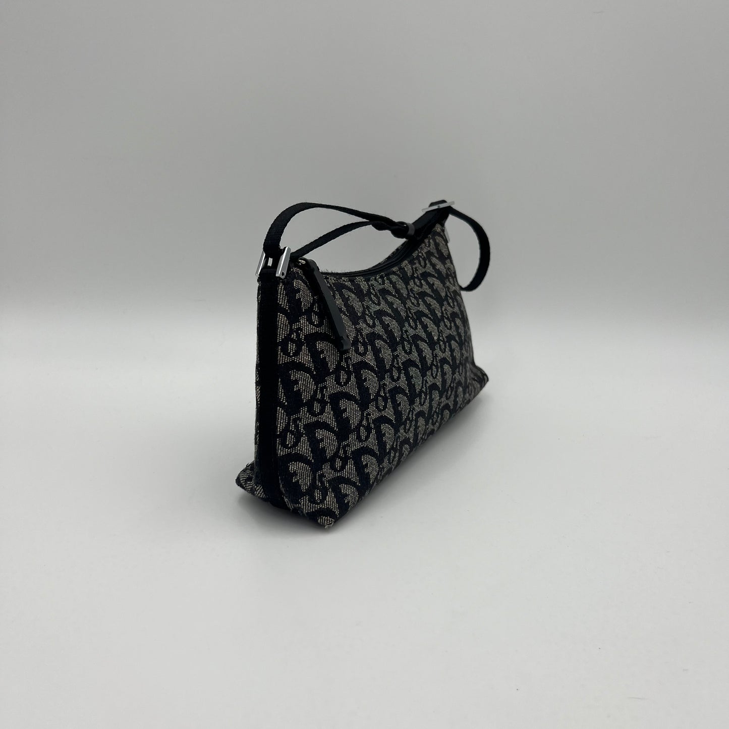 Christian Dior Black Monogram Trotter Hobo Pochette