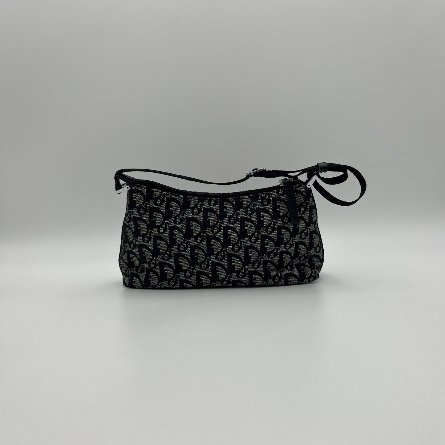 Christian Dior Black Monogram Trotter Hobo Pochette