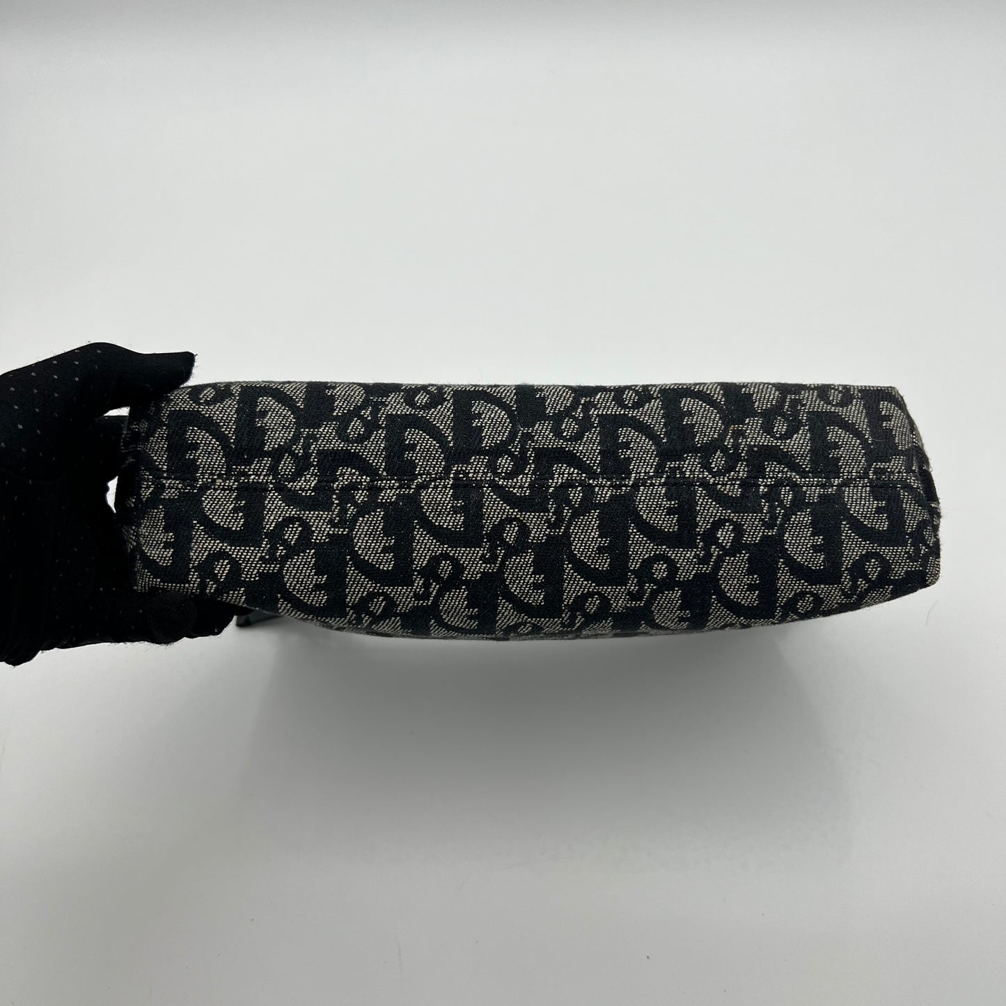 Christian Dior Black Monogram Trotter Hobo Pochette