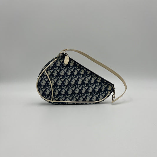 Christian Dior Blue Trotter PVC Mini Saddle Pochette