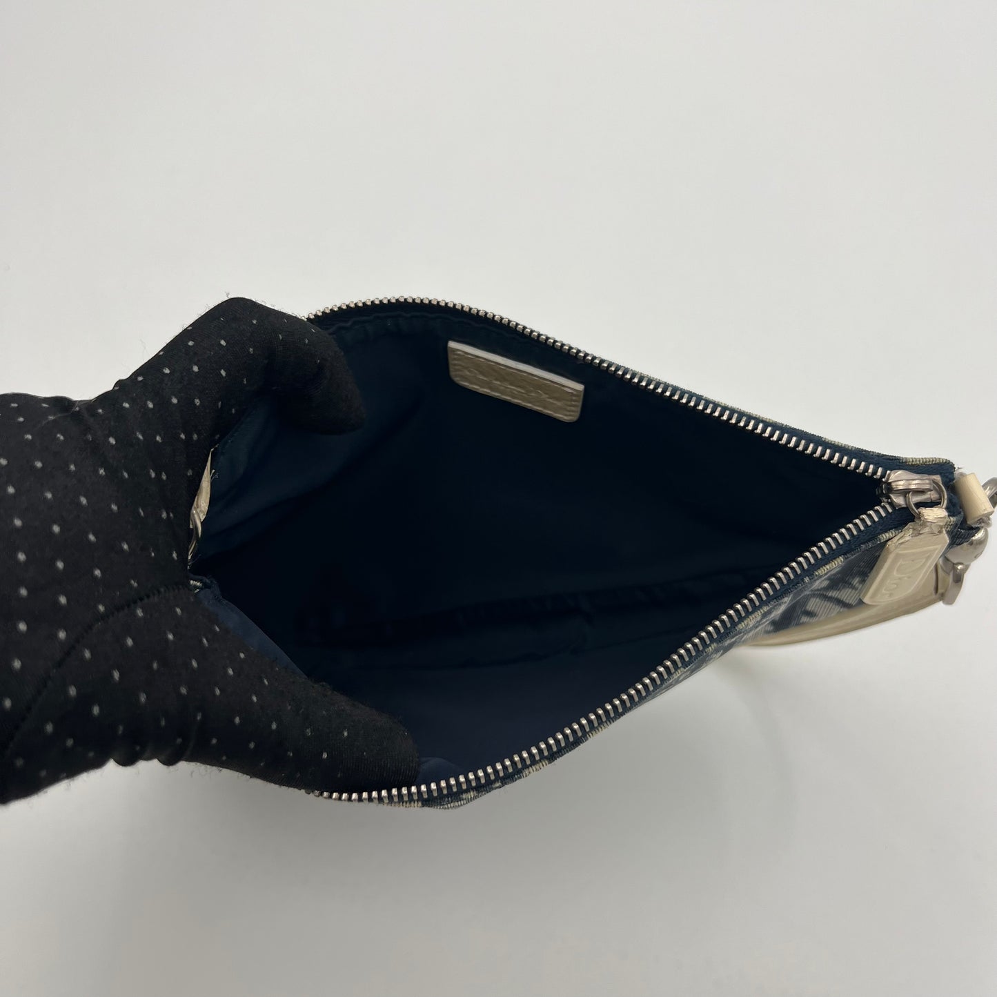 Christian Dior Blue Trotter PVC Mini Saddle Pochette