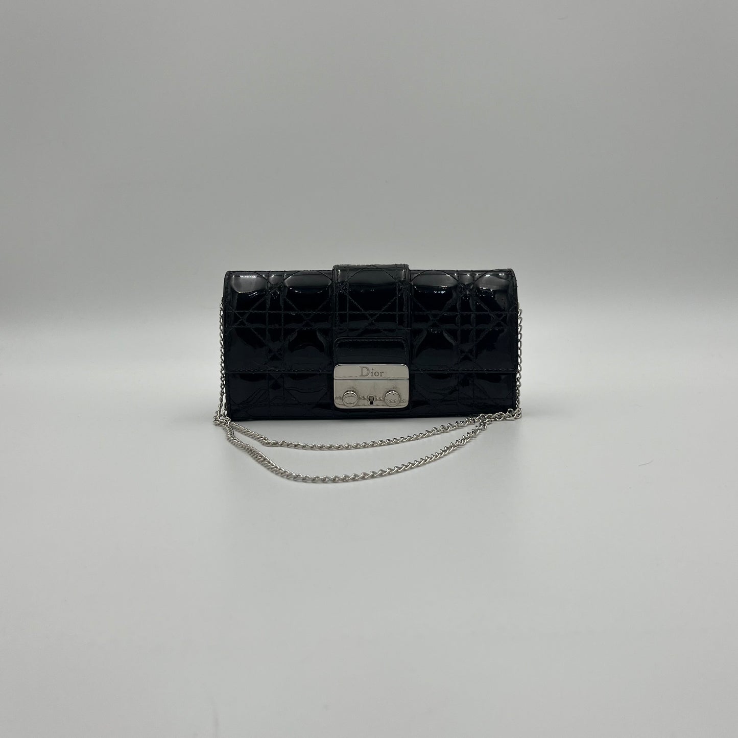 Christian Dior Black Cannage Patent Leather Miss Dior