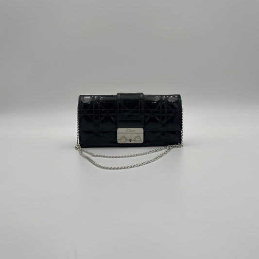 Christian Dior Black Cannage Patent Leather Miss Dior