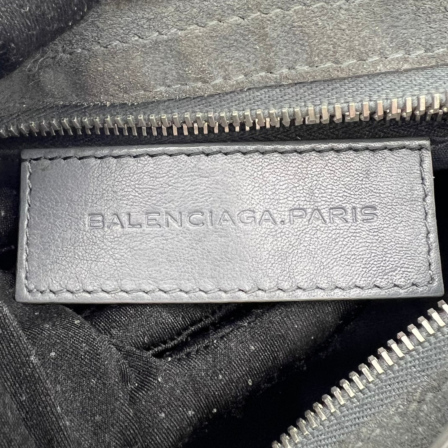 Balenciaga Gray Suede Marble Hardware Classic Mini City