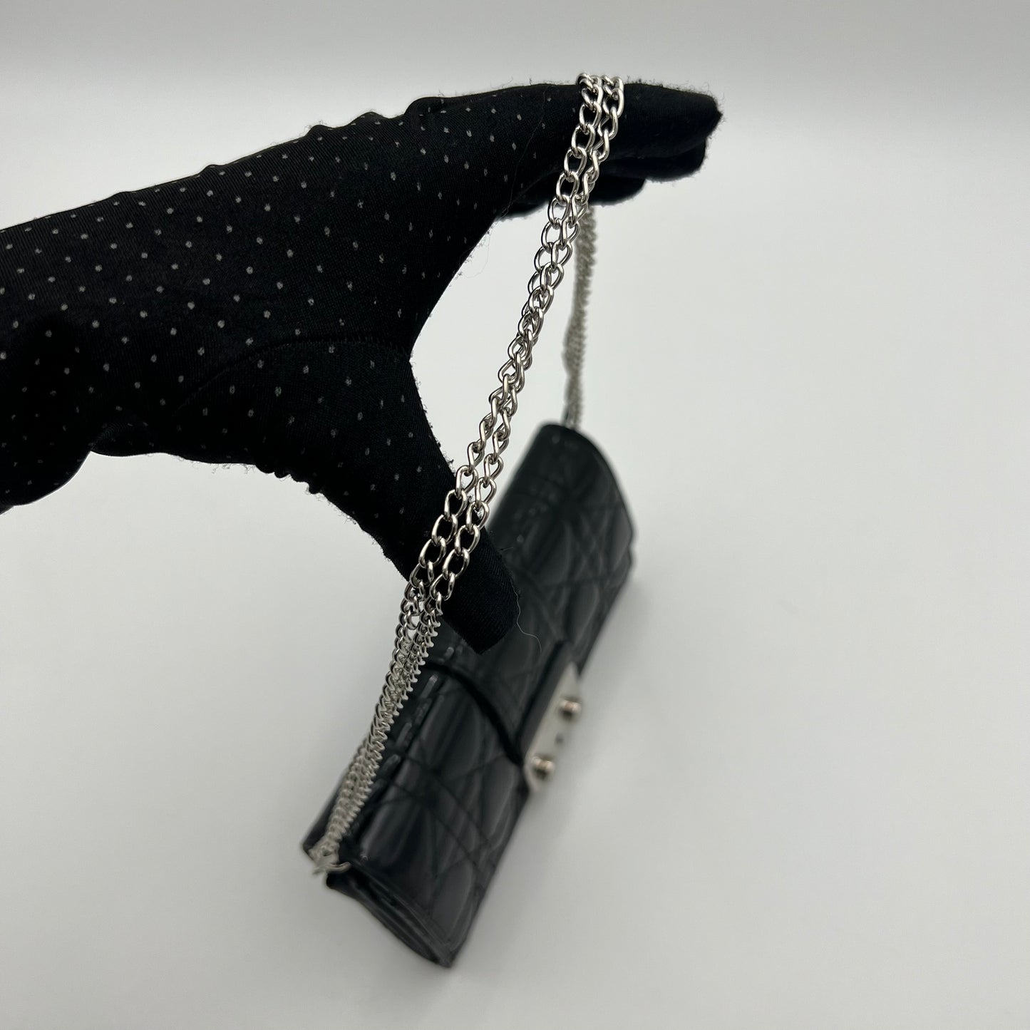 Christian Dior Black Cannage Patent Leather Miss Dior