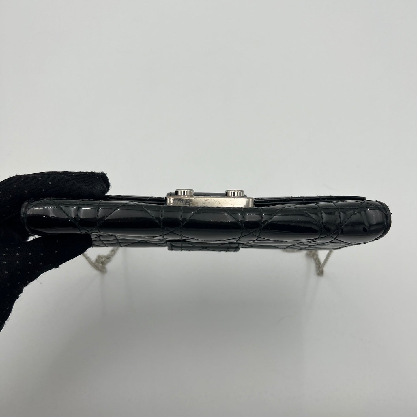 Christian Dior Black Cannage Patent Leather Miss Dior