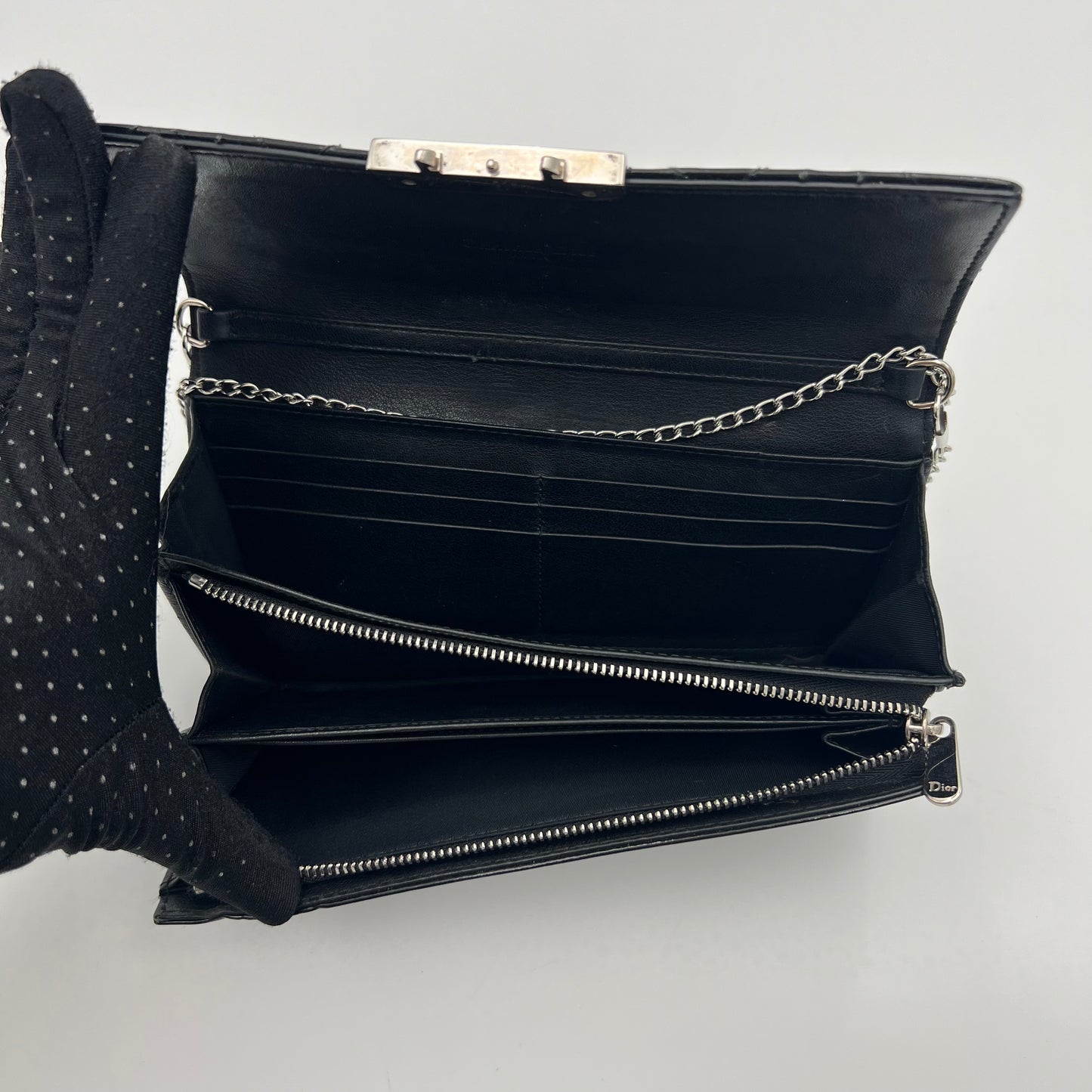 Christian Dior Black Cannage Patent Leather Miss Dior