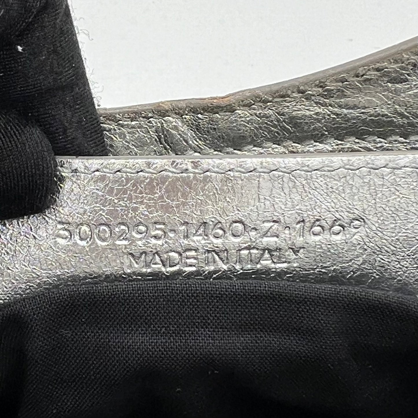 Balenciaga Silver Leather Classic Mini City SHW