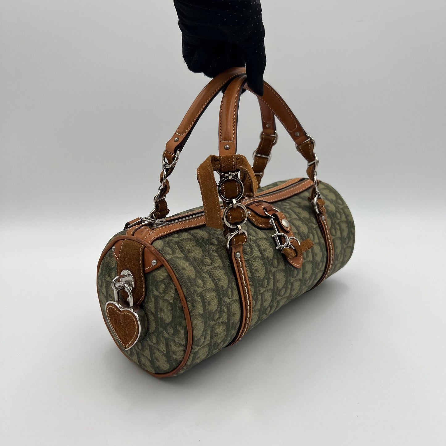 Christian Dior Green Romantique Trotter Heart Lock Papillon (07-BO-0096)
