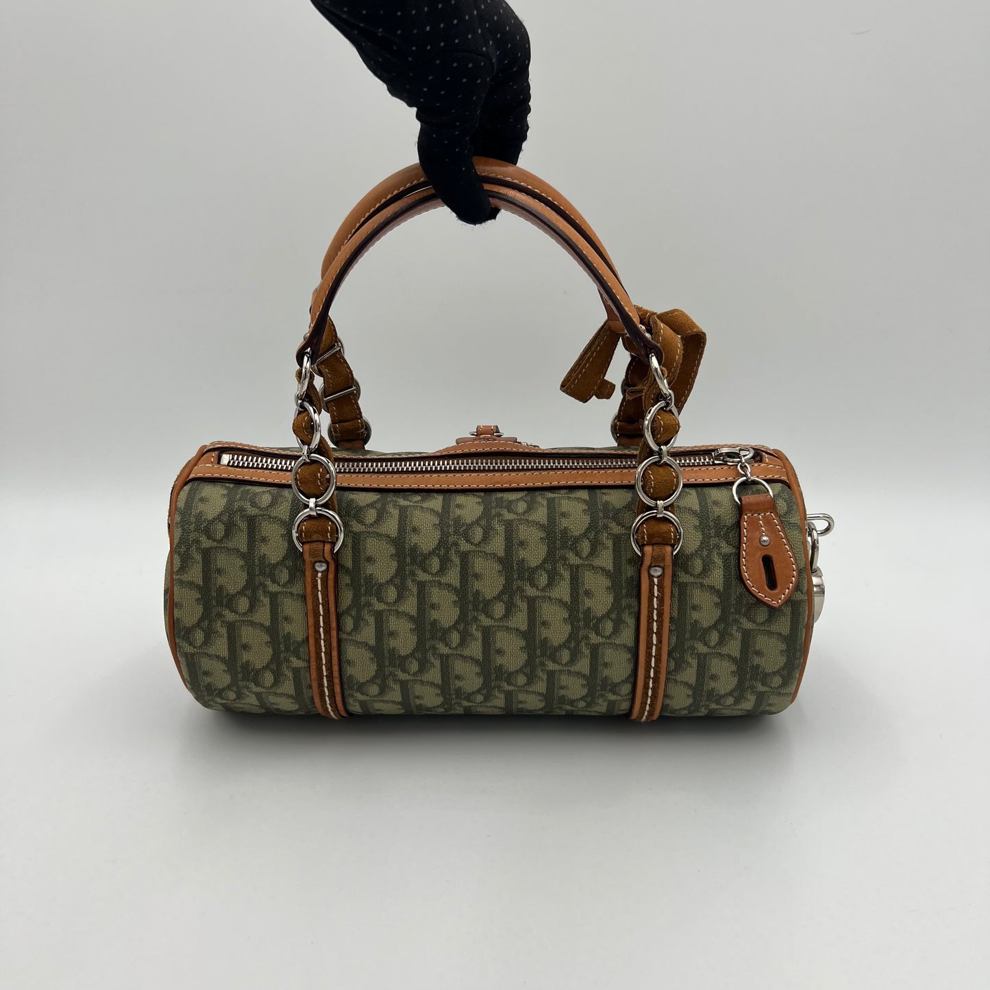 Christian Dior Green Romantique Trotter Heart Lock Papillon (07-BO-0096)