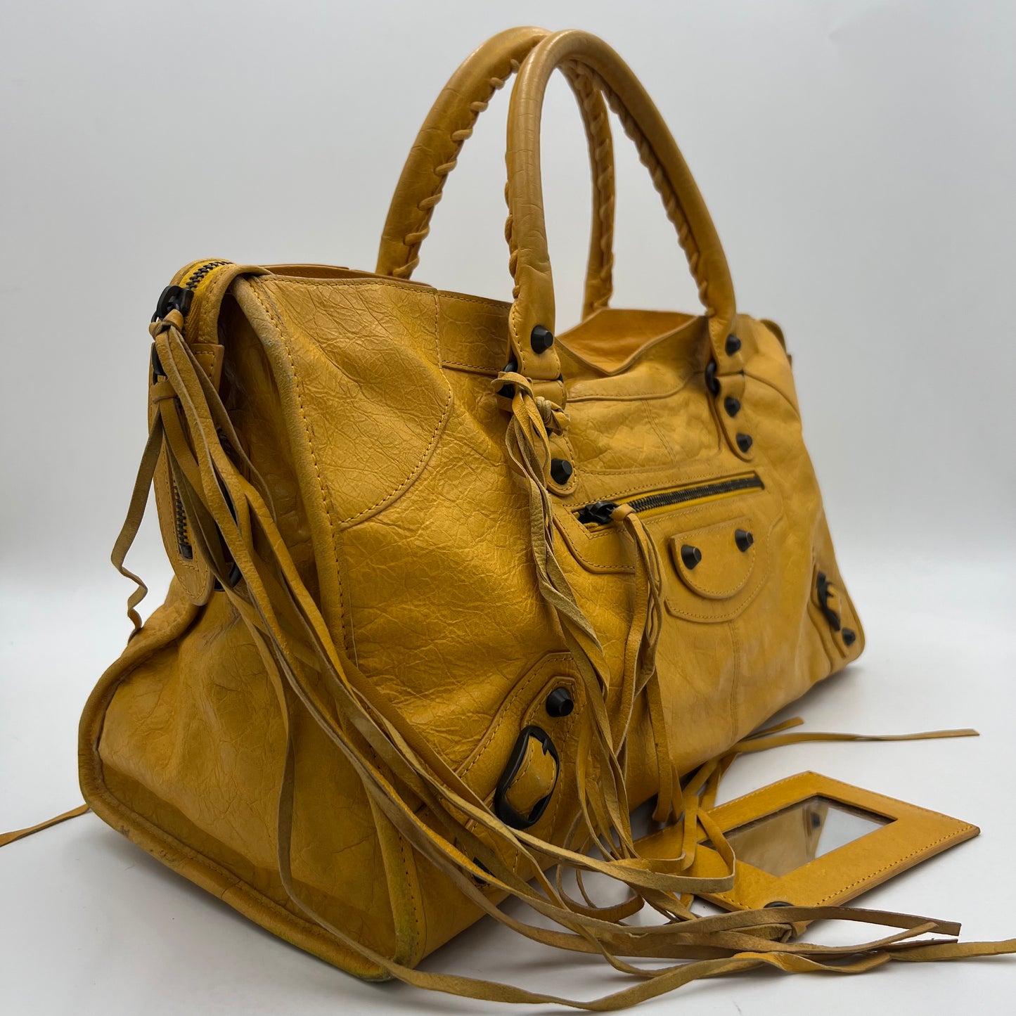 Balenciaga Yellow Leather Classic Part Time