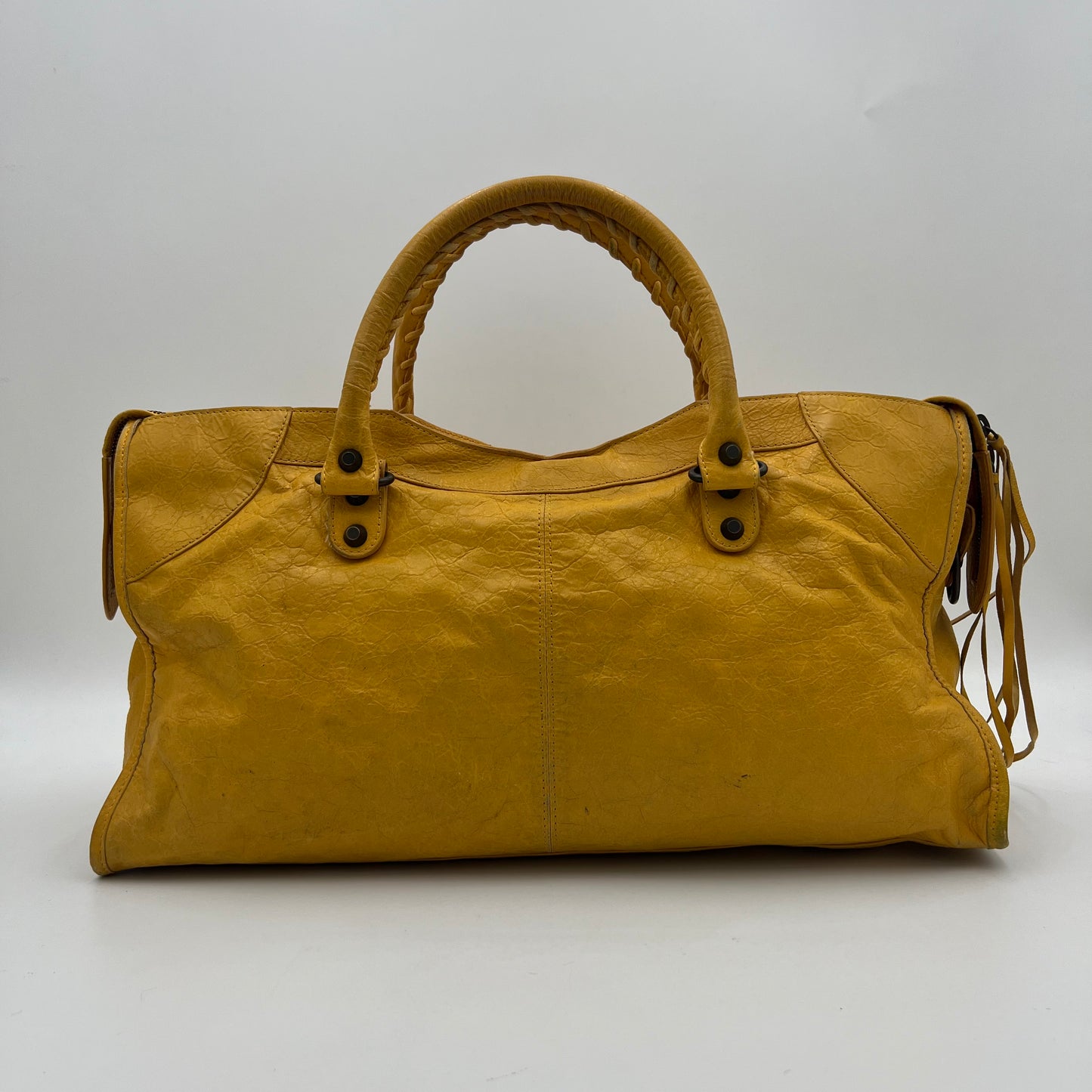 Balenciaga Yellow Leather Classic Part Time
