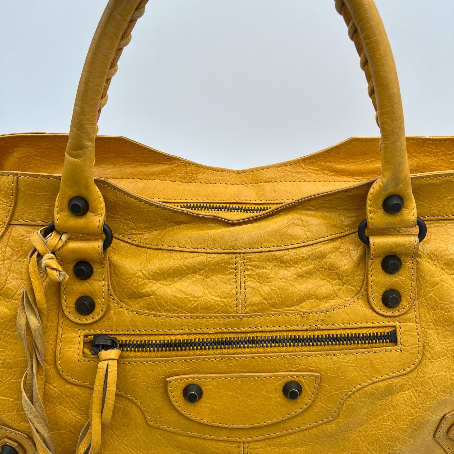 Balenciaga Yellow Leather Classic Part Time