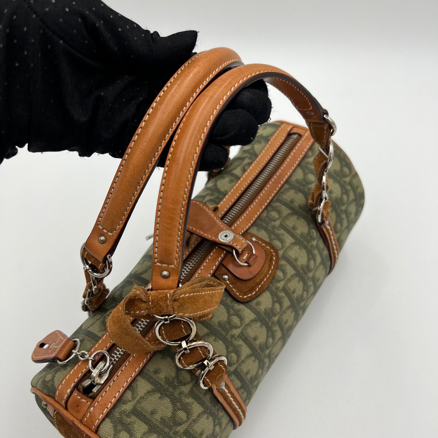 Christian Dior Green Romantique Trotter Heart Lock Papillon (07-BO-0096)