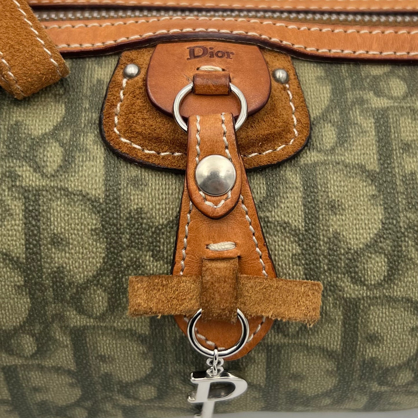Christian Dior Green Romantique Trotter Heart Lock Papillon (07-BO-0096)