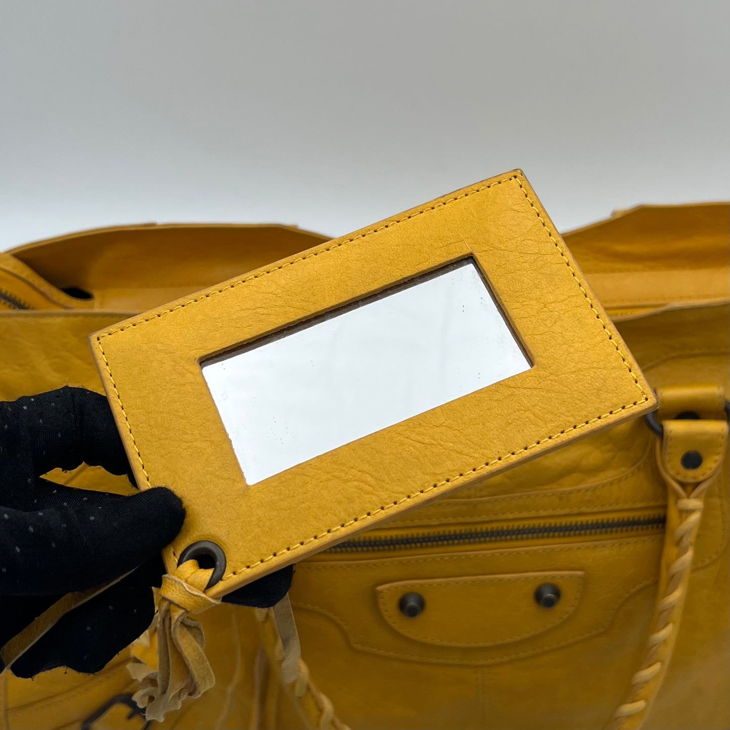 Balenciaga Yellow Leather Classic Part Time
