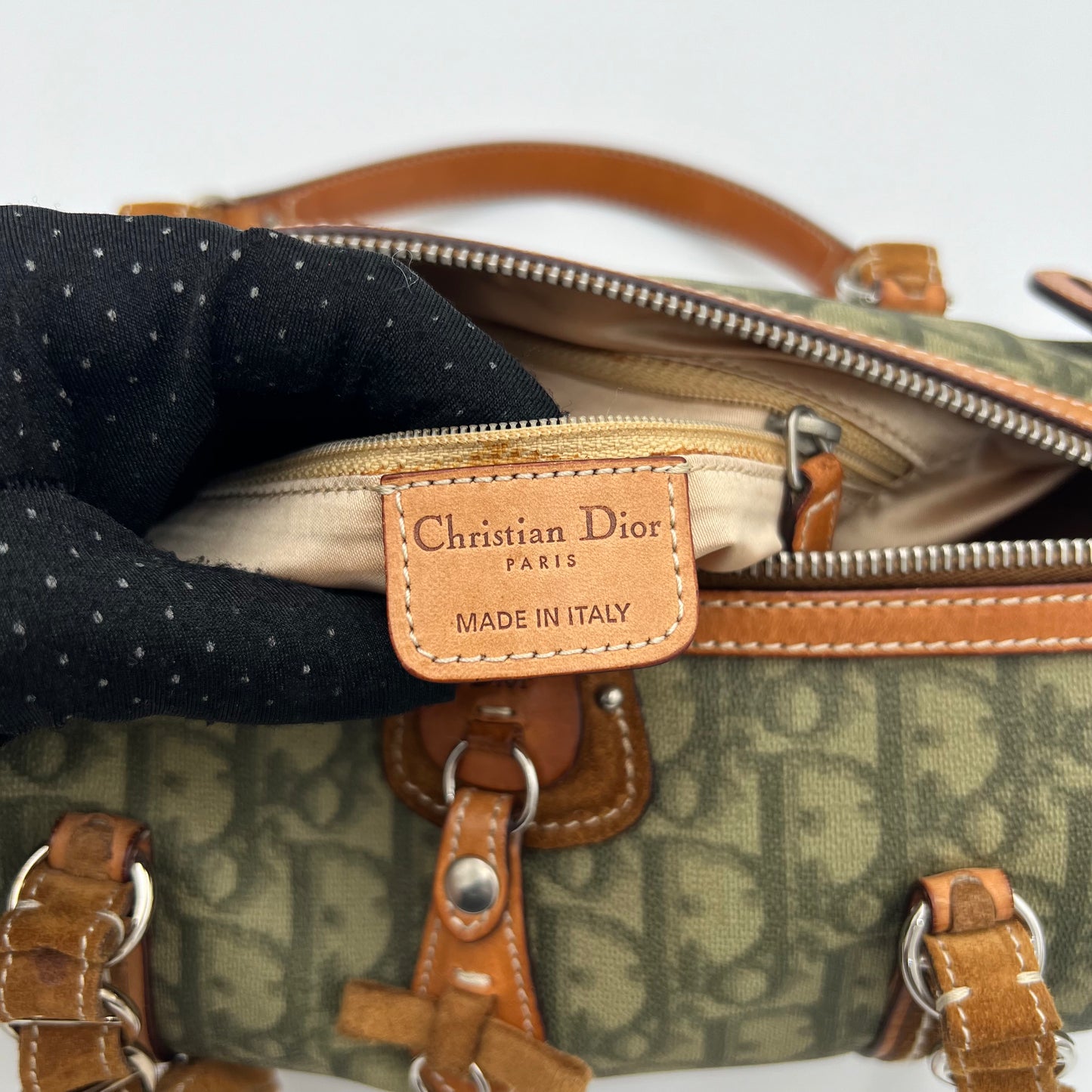 Christian Dior Green Romantique Trotter Heart Lock Papillon (07-BO-0096)